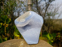 Polished Blue Lace Agate Standing Free Form x 1 From Malawi