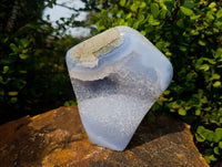 Polished Blue Lace Agate Standing Free Form x 1 From Malawi