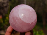 Polished Rose Quartz Spheres x 4 From Madagascar