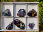 Polished Watermelon Fluorite Free Forms x 6 From Uis, Namibia - Toprock Gemstones and Minerals 