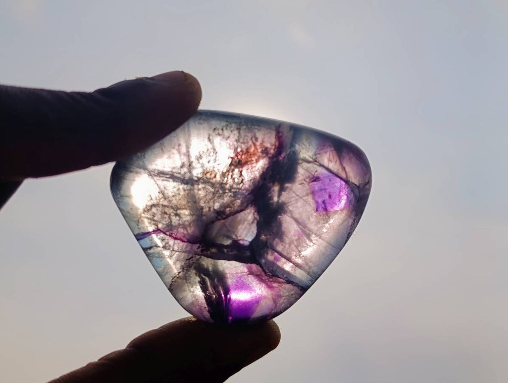Polished Watermelon Fluorite Free Forms x 6 From Uis, Namibia - Toprock Gemstones and Minerals 
