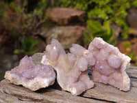 Natural Amethyst Spirit Quartz Clusters x 12 From South Africa