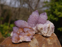Natural Amethyst Spirit Quartz Clusters x 12 From South Africa