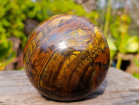 Polished Tigers Eye Sphere x 1 From Prieska, South Africa