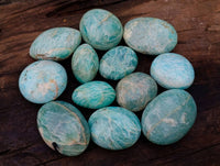 Polished Amazonite Free Forms x 12 From Madagascar - Toprock Gemstones and Minerals 