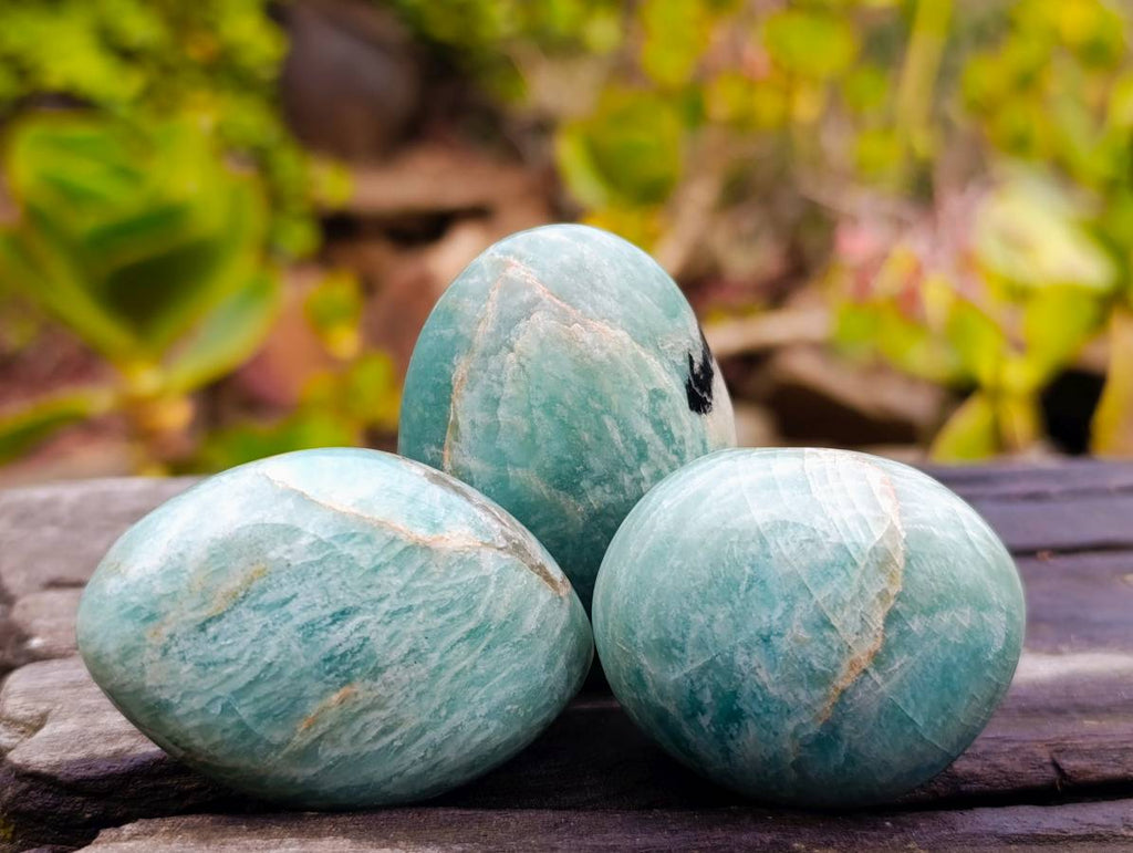 Polished Amazonite Free Forms x 12 From Madagascar - Toprock Gemstones and Minerals 