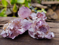 Natural Amethyst Spirit Quartz Clusters x 12 From South Africa
