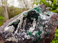 Natural Ball Malachite On Dolomite Matrix Specimen x 1 From Kambove, Congo