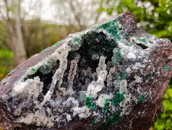 Natural Ball Malachite On Dolomite Matrix Specimen x 1 From Kambove, Congo
