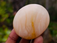 Polished Orange Twist Calcite Palm Stones x 24 From Madagascar - Toprock Gemstones and Minerals 