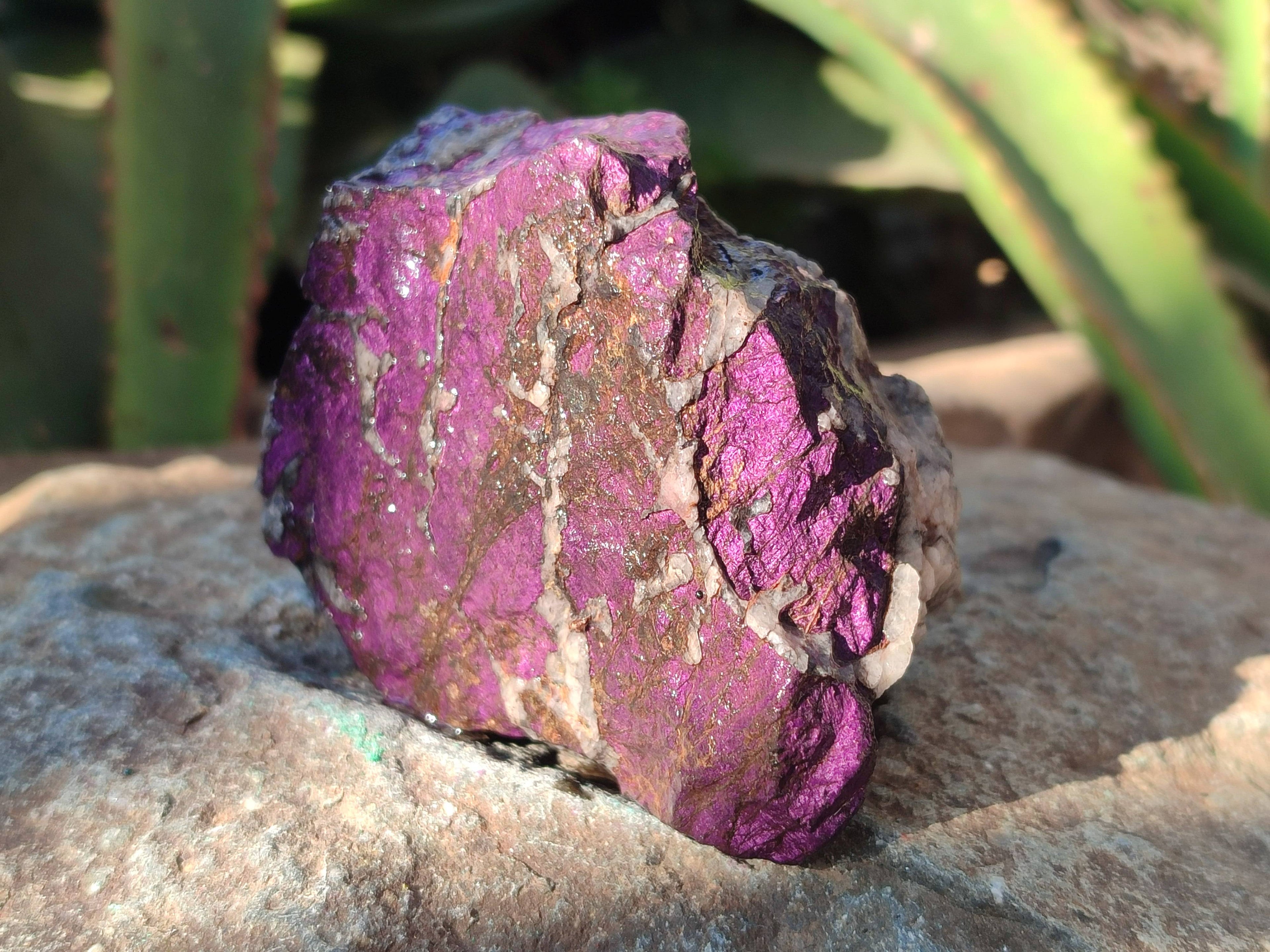 Natural Metallic Purpurite Cobbed Specimens x 6 From Erongo, Namibia - Toprock Gemstones and Minerals 