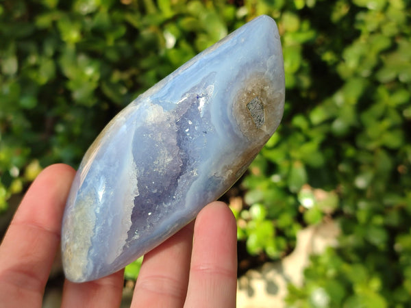 Polished Blue Lace Agate Geodes x 6 From Malawi