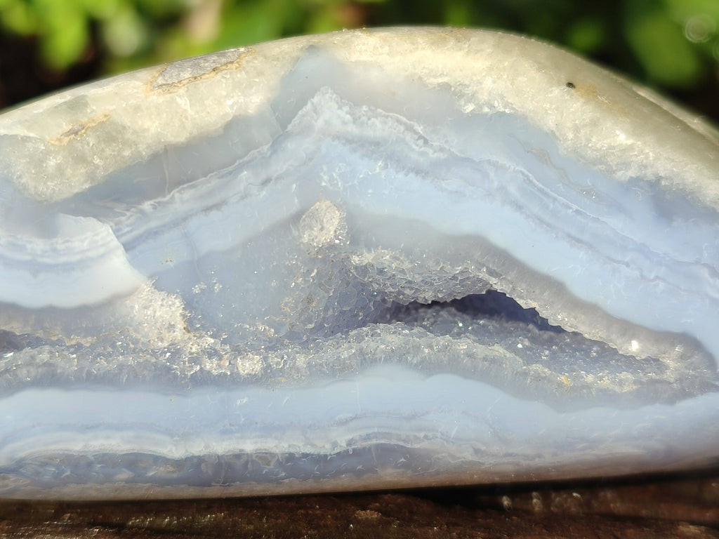 Polished Blue Lace Agate Geodes x 6 From Malawi - Toprock Gemstones and Minerals 