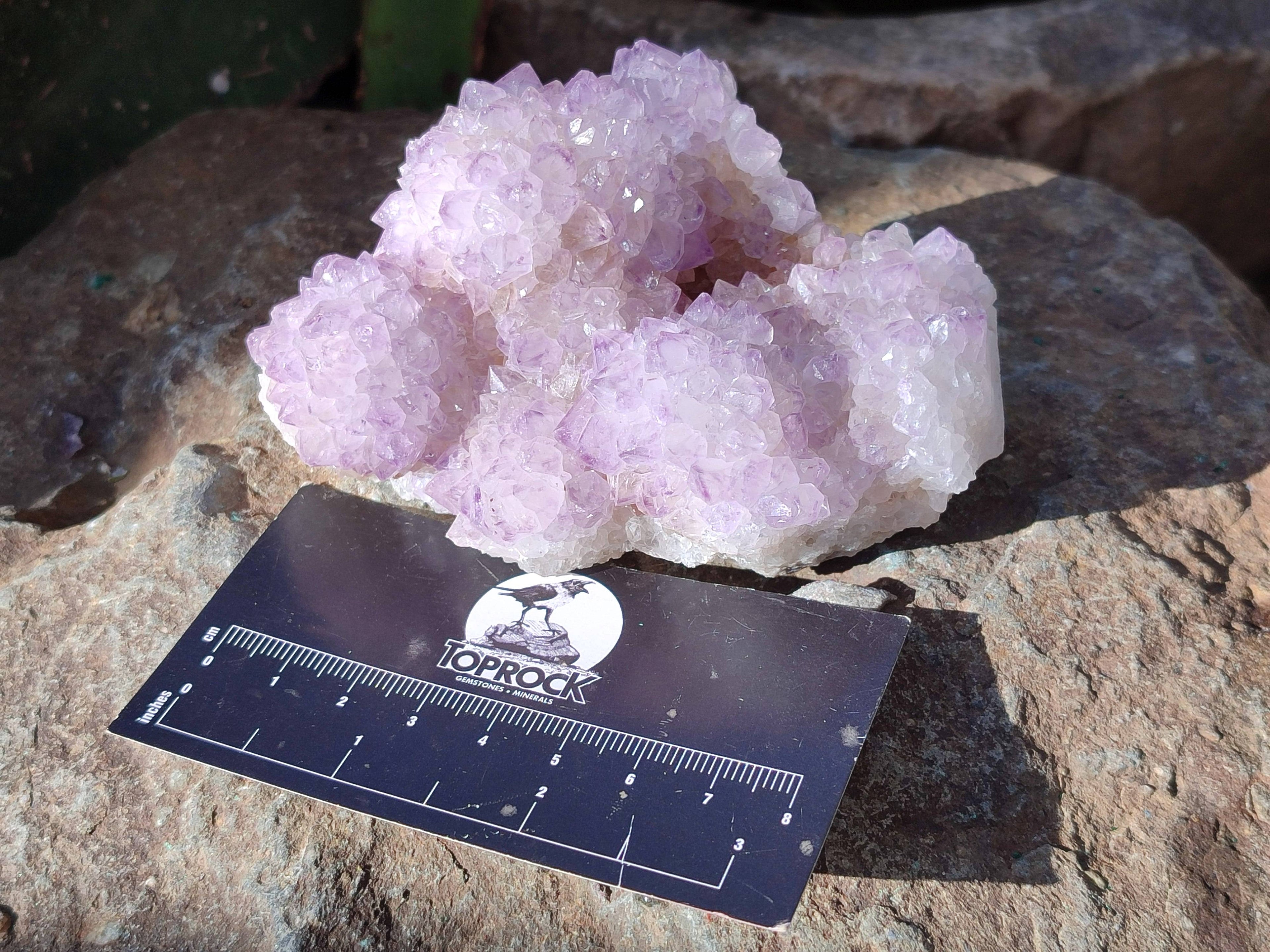 Natural Amethyst Spirit Quartz Clusters x 3 From South Africa - Toprock Gemstones and Minerals 