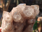 Natural Phantom Smokey Quartz Clusters x 2 From Luena, Congo - Toprock Gemstones and Minerals 