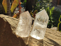 Polished Clear Quartz Crystals x 6 From Madagascar - Toprock Gemstones and Minerals 