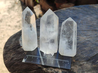 Polished Clear Quartz Crystals x 6 From Madagascar - Toprock Gemstones and Minerals 