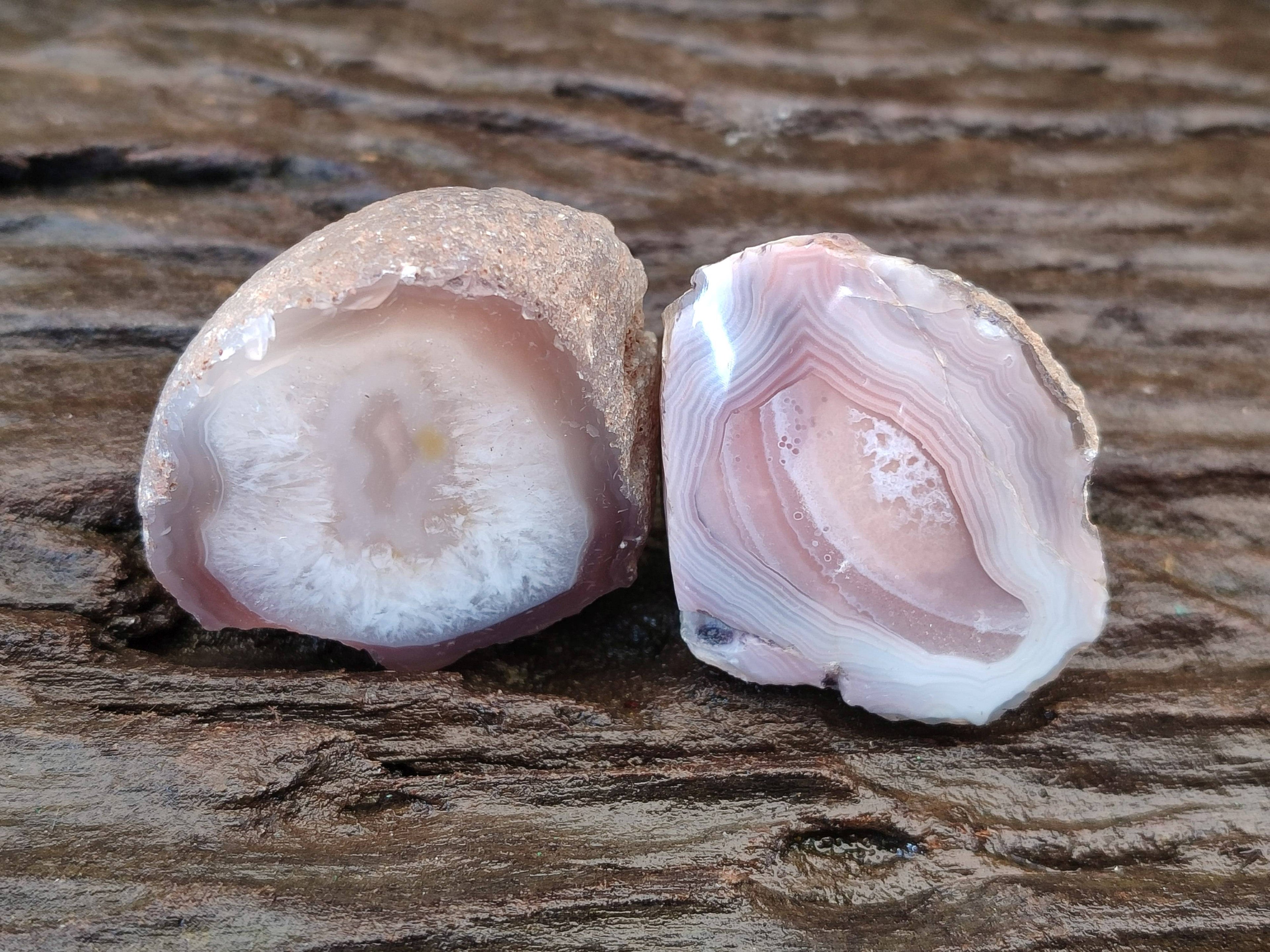 Polished On One Side Red Sashe River Agate Nodules x 20 From Zimbabwe - Toprock Gemstones and Minerals 