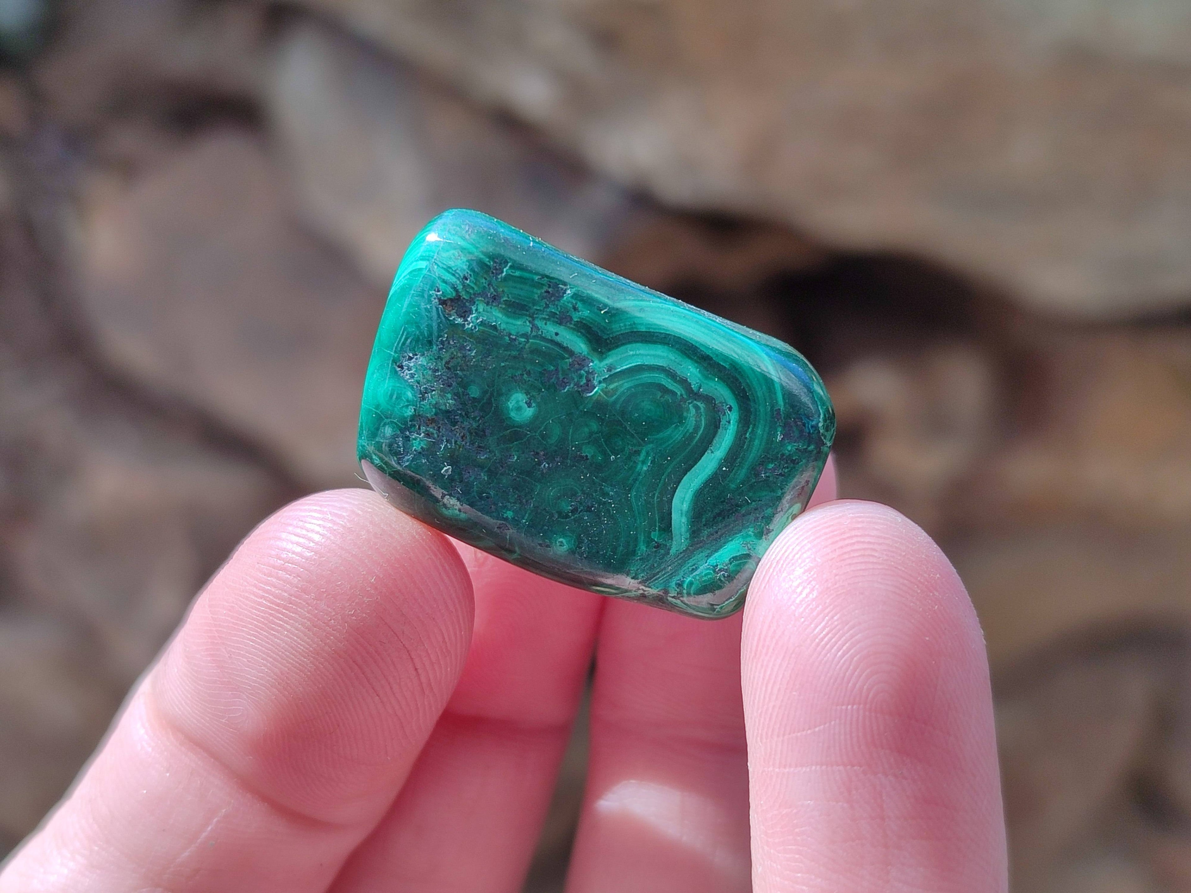Polished Flower Banded Malachite Free Forms x 70 From Congo - Toprock Gemstones and Minerals 