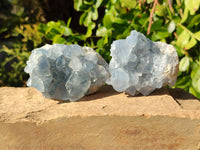 Natural Celestite Specimens x 6 From Sakoany, Madagascar