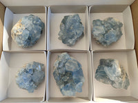 Natural Celestite Specimens x 6 From Sakoany, Madagascar