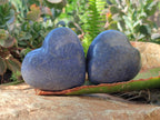 Polished Lazulite Hearts x 6 From Madagascar - Toprock Gemstones and Minerals 