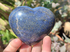 Polished Lazulite Hearts x 6 From Madagascar - Toprock Gemstones and Minerals 