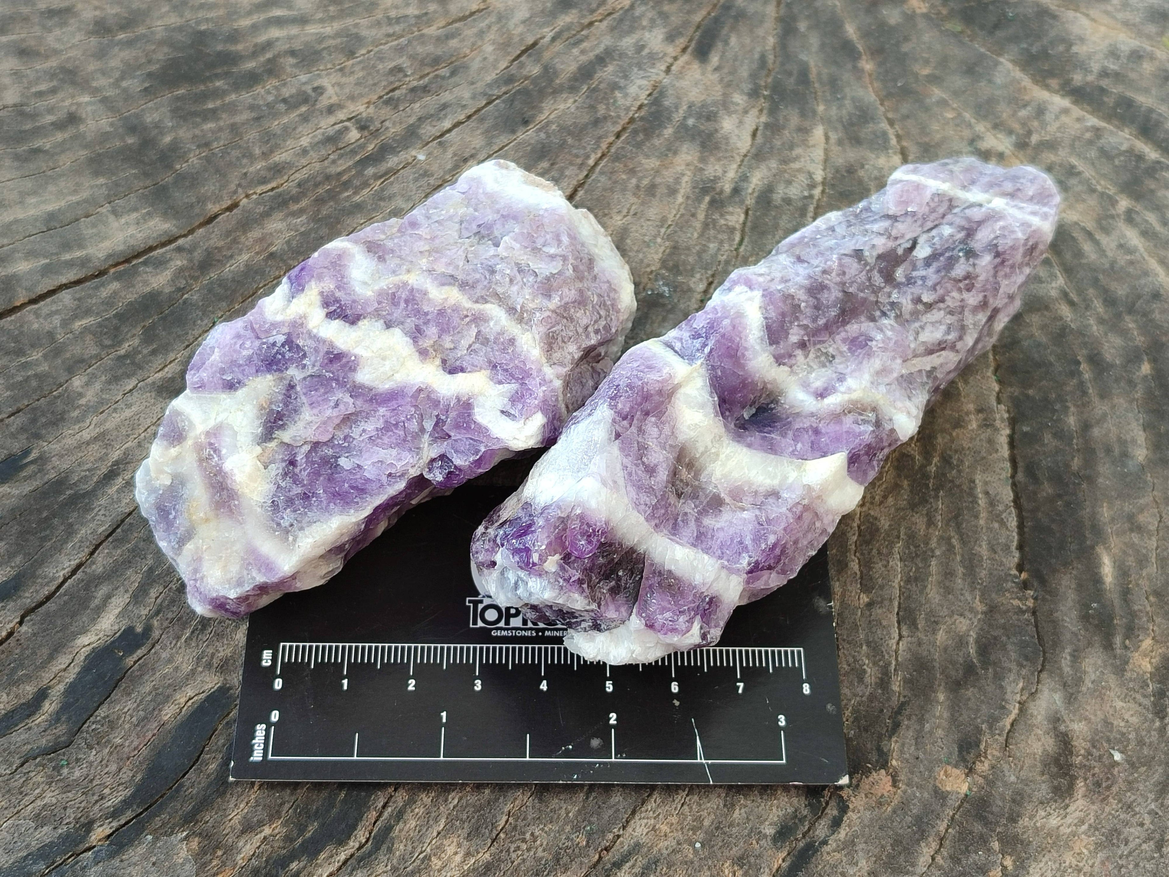 Natural Chevron Amethyst Specimens x 24 from Zambia - Toprock Gemstones and Minerals 