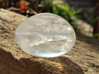 Polished Girasol Pearl Quartz Palm Stones x 12 From Ambatondrazaka, Madagascar - Toprock Gemstones and Minerals 