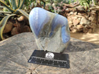 Polished Blue Lace Agate Standing Free Forms x 2 From Malawi - Toprock Gemstones and Minerals 