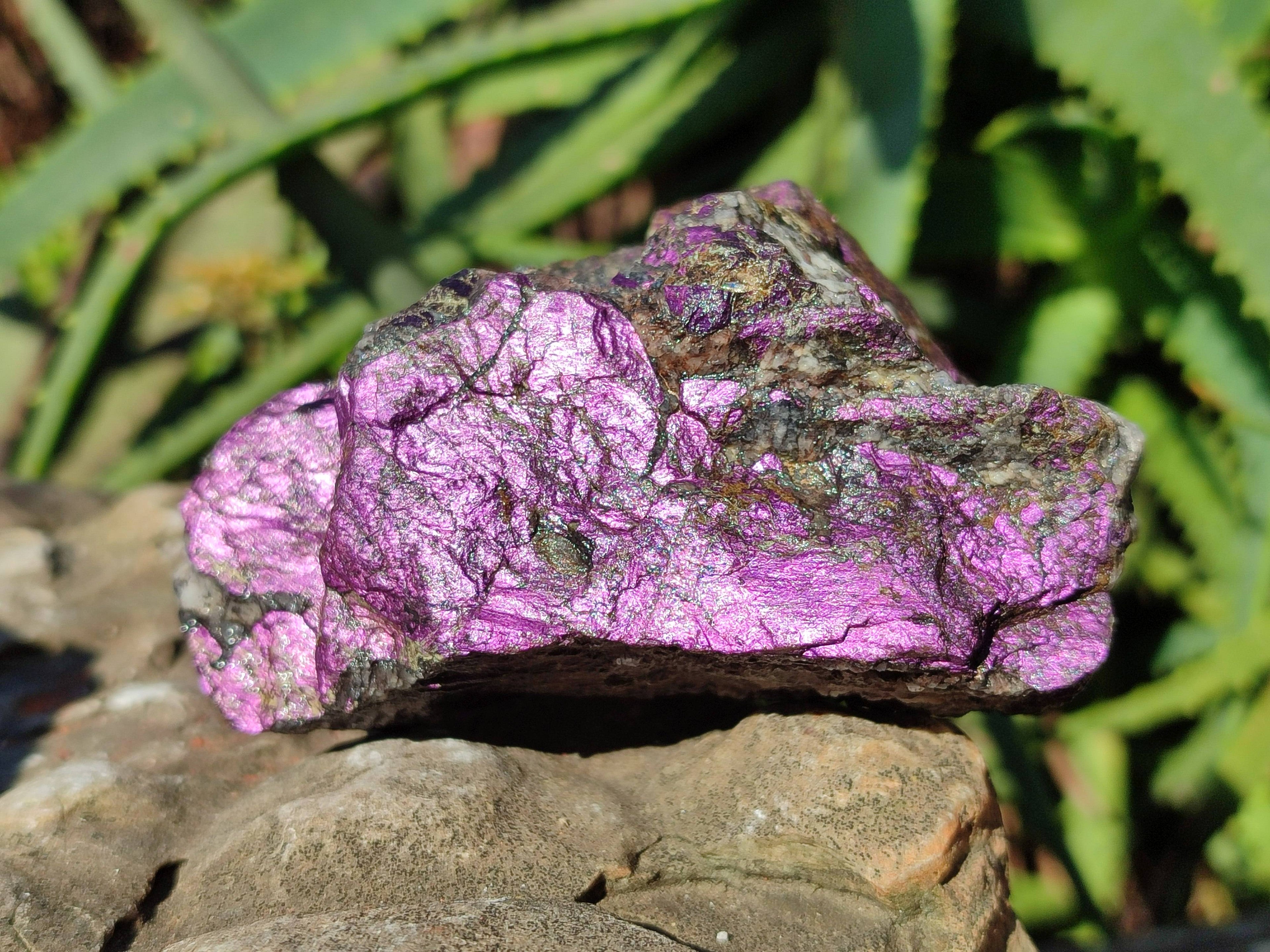 Natural Metallic Purpurite Specimens x 6 From Erongo, Namibia - Toprock Gemstones and Minerals 