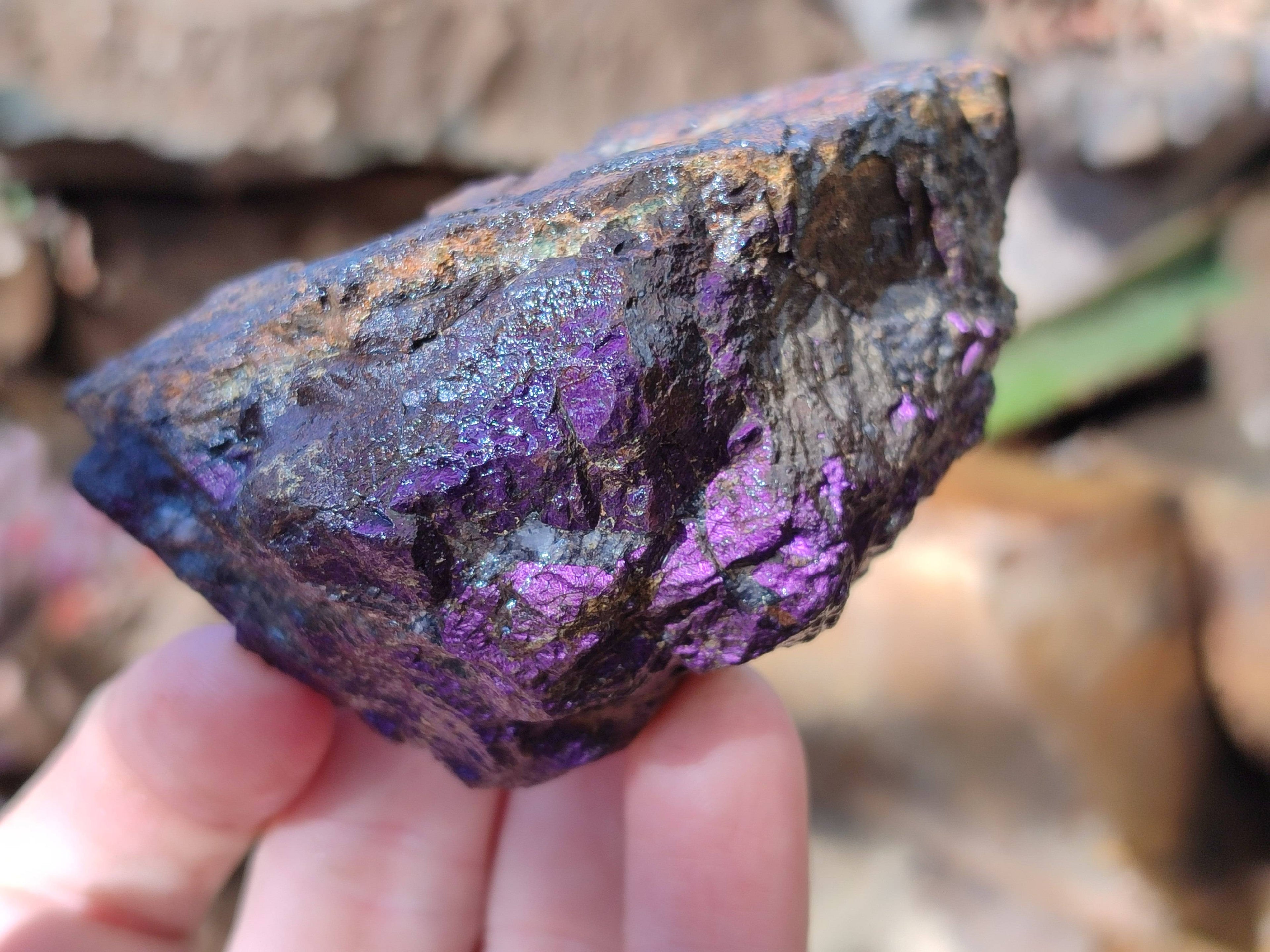 Natural Metallic Purpurite Specimens x 6 From Erongo, Namibia - Toprock Gemstones and Minerals 