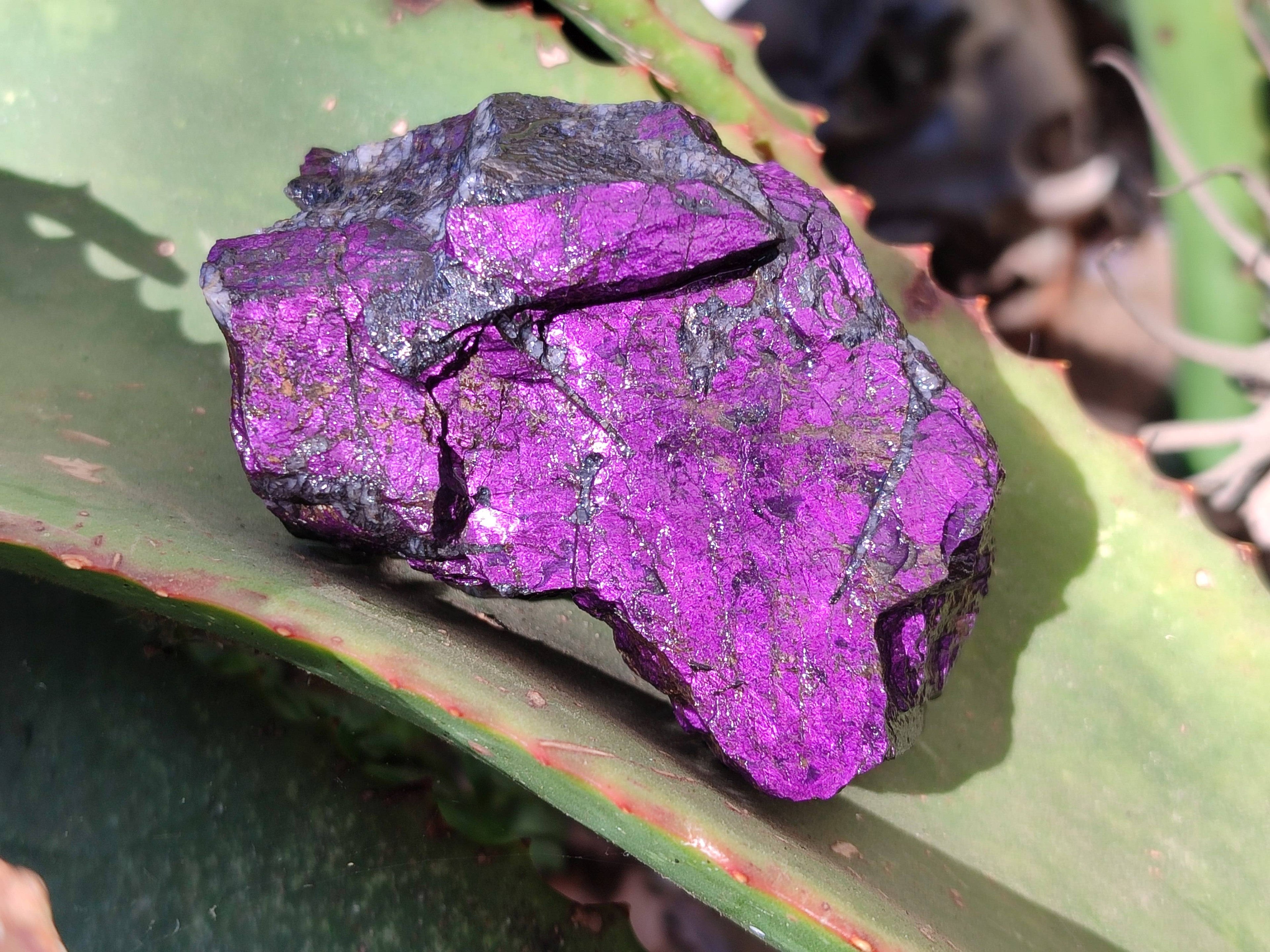 Natural Metallic Purpurite Specimens x 6 From Erongo, Namibia - Toprock Gemstones and Minerals 
