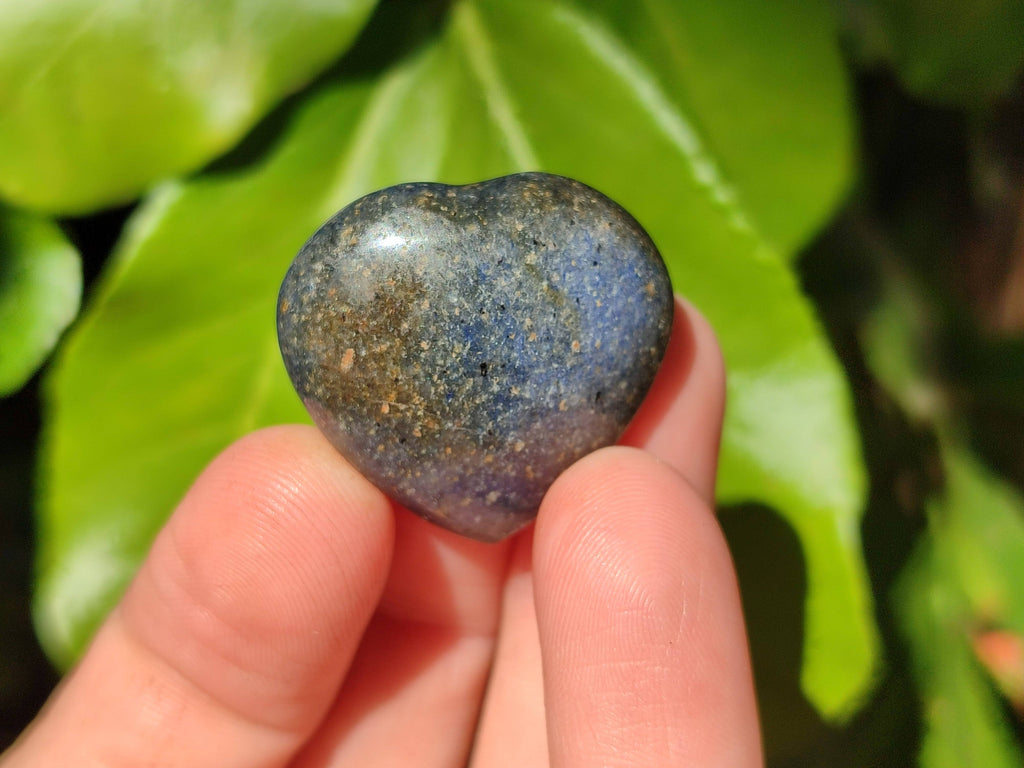 Polished Mini Lazulite Hearts x 35 From Madagascar - Toprock Gemstones and Minerals 