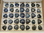 Polished Mini Lazulite Hearts x 35 From Madagascar - Toprock Gemstones and Minerals 