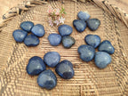 Polished Mini Lazulite Hearts x 35 From Madagascar - Toprock Gemstones and Minerals 