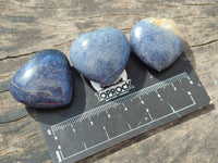 Polished Mini Lazulite Hearts x 35 From Madagascar