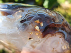 Polished Banded Agate Standing Free Form x 1 From Madagascar - Toprock Gemstones and Minerals 