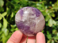 Polished Lepidolite with Pink Rubellite Palm Stones x 12 From Ambatondrazaka, Madagascar - Toprock Gemstones and Minerals 