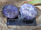 Polished Lepidolite with Pink Rubellite Palm Stones x 12 From Ambatondrazaka, Madagascar - Toprock Gemstones and Minerals 
