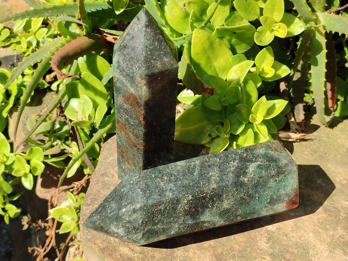 Polished Green Fuchsite Points x 4 From Madagascar - Toprock Gemstones and Minerals 