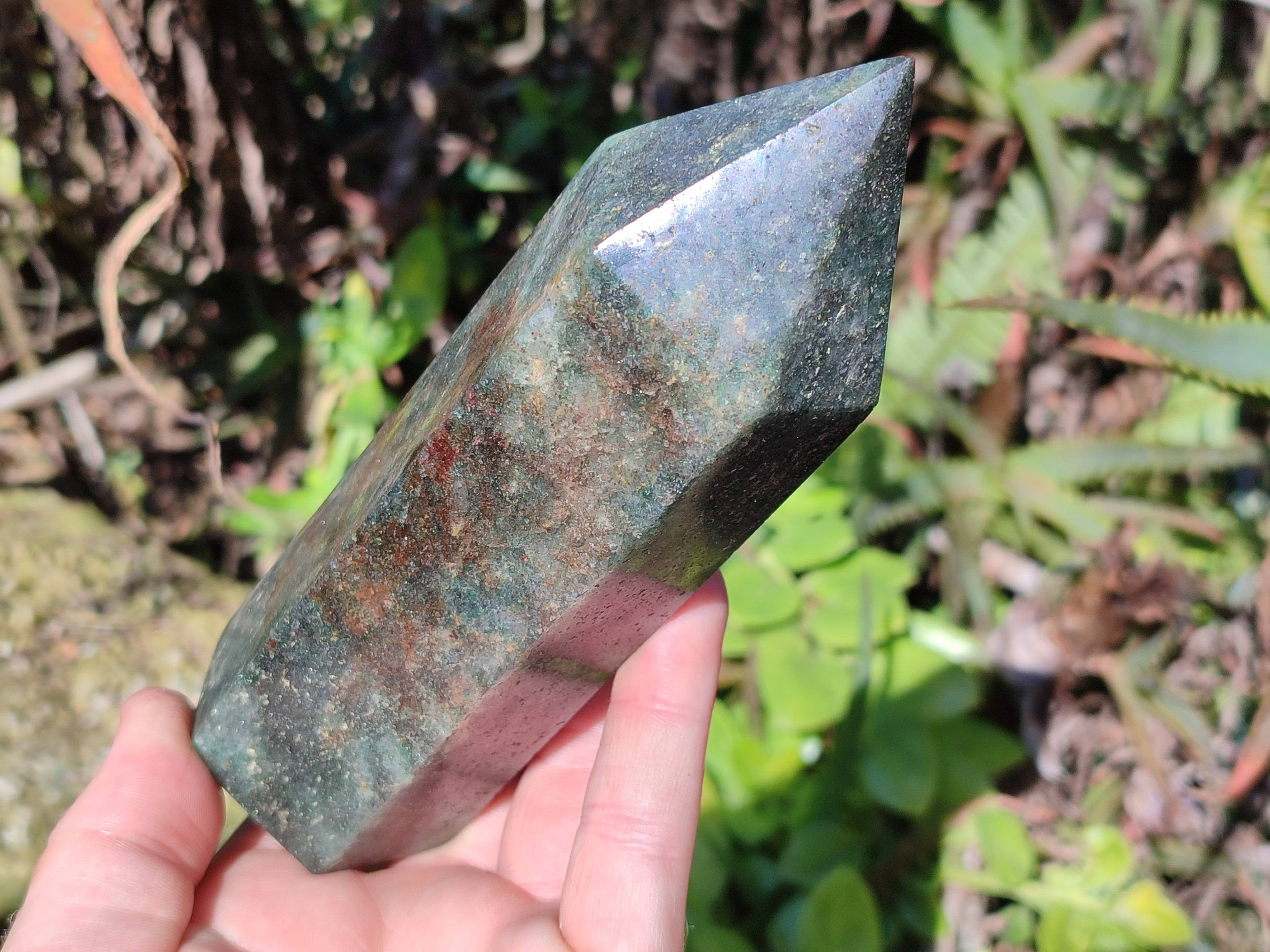 Polished Green Fuchsite Points x 4 From Madagascar - Toprock Gemstones and Minerals 