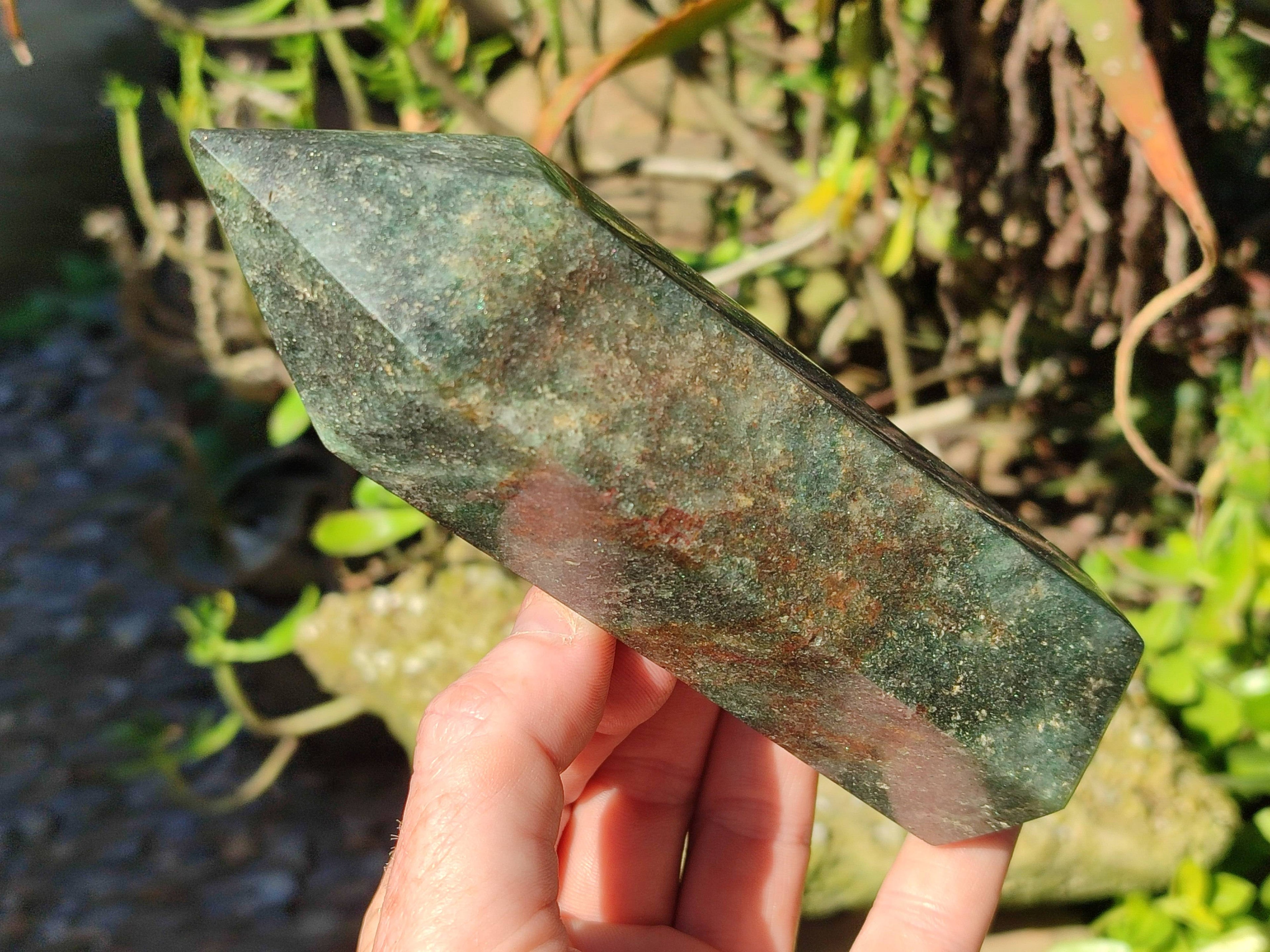 Polished Green Fuchsite Points x 4 From Madagascar - Toprock Gemstones and Minerals 