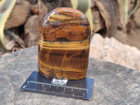 Polished Tigers Eye Standing Free Forms x 4 From South Africa