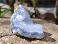 Natural Blue Lace Agate Geode Specimens x 24 From Malawi