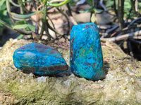 Polished Shattuckite Free Forms x 6 From Kaokoveld, Namibia