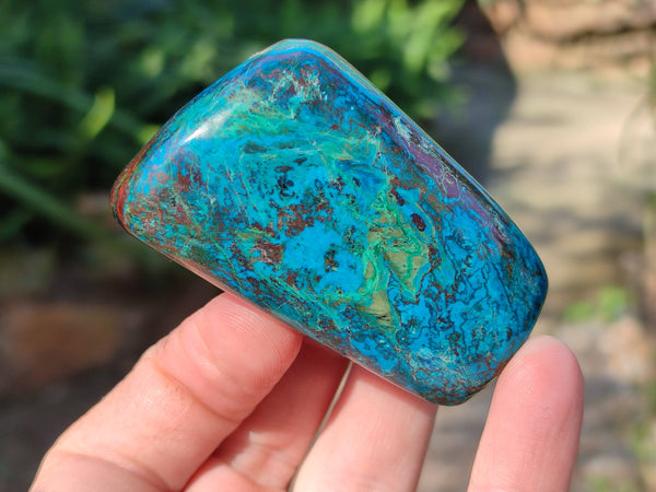Polished Shattuckite Free Forms x 6 From Kaokoveld, Namibia