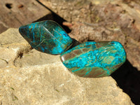 Polished Shattuckite Free Forms x 6 From Kaokoveld, Namibia