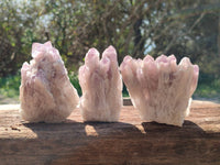 Natural Sugar Amethyst Quartz Clusters x 6 from Solwezi, Zambia