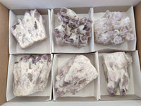 Natural Sugar Amethyst Quartz Clusters x 6 from Solwezi, Zambia